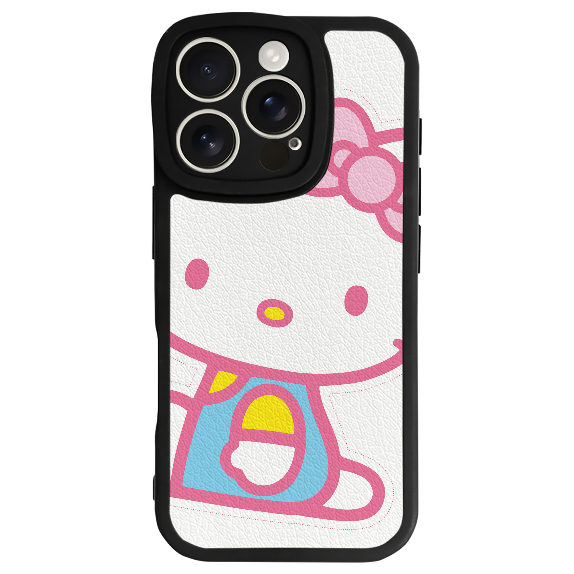 （画像用） Hello Kitty ハローキティ 【iPhone 16シリーズ対応】シリコンスマホケース（レザー調） 材質：シリコン